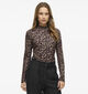 Vila Leoa Bruine T-shirt Leopard voor dames (364073)