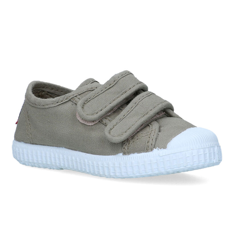 Cienta Baskets basses en Vert kaki pour filles, garçons (324050) - pour semelles orthopédiques