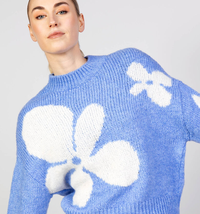 JDY Kilian Flower Blauwe Trui voor dames (365961)