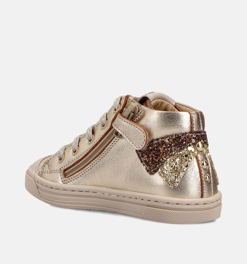 STONES and BONES Myra Gouden Hoge Sneakers voor meisjes (362002) - geschikt voor steunzolen