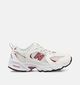New Balance 530 Baskets en Blanc/Rose fonc&eacute; pour filles (366212) - pour semelles orthop&eacute;diques