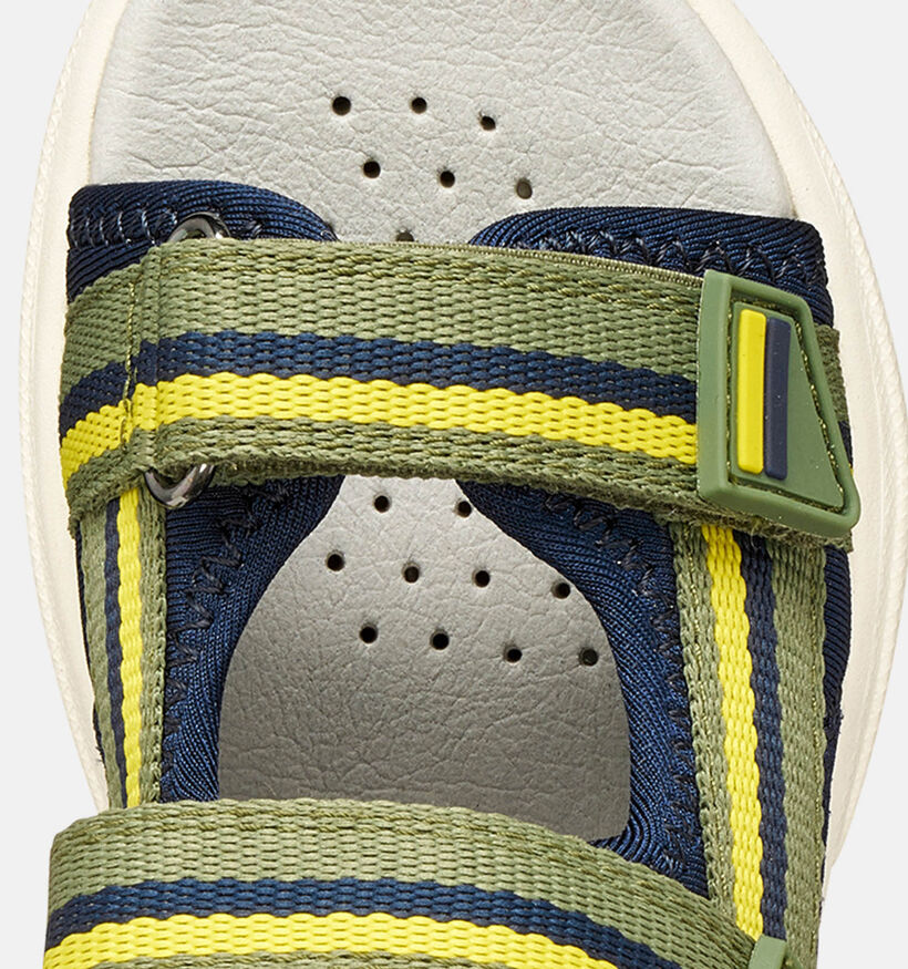 Geox Airadyum Sandales en Bleu/Vert kaki pour gar&ccedil;ons (368865)