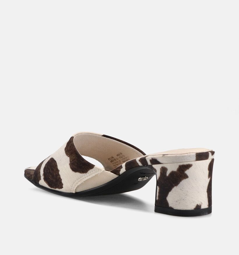 Tamaris Cow Lichtbeige/Bruine Muiltjes voor dames (371714)