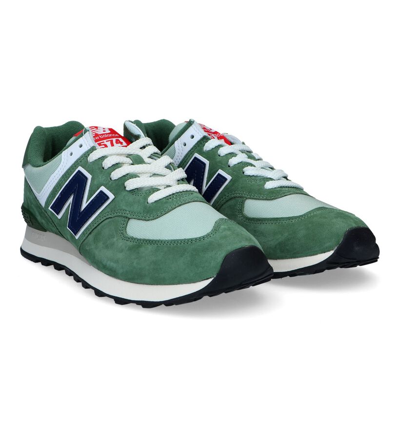 New Balance U 574 Baskets en Bleu pour garçons, hommes (350071) - pour semelles orthopédiques