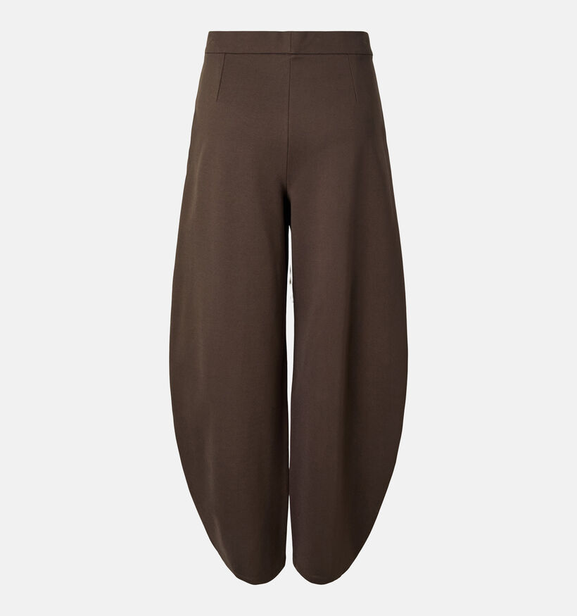 Pieces Gunhild Donkerbruine Barrel Geklede Broek voor dames (382091)