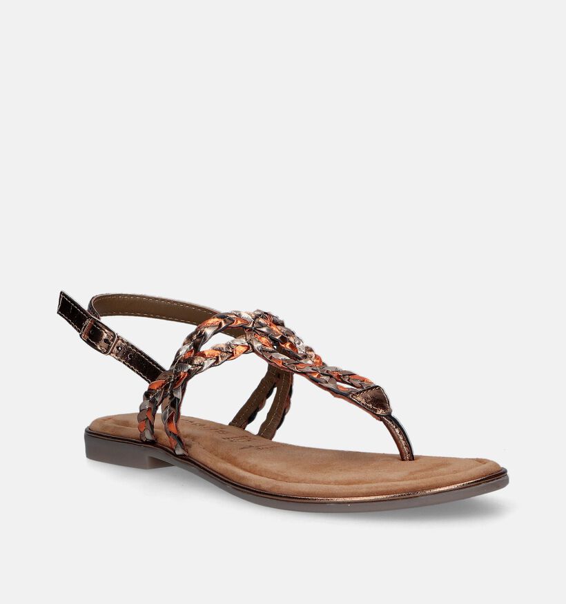 Tamaris Sandales plates en Or pour femmes (341328)