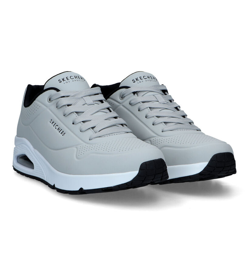 Skechers Uno Stand On Air Baskets en Gris pour hommes (324562) - pour semelles orthopédiques