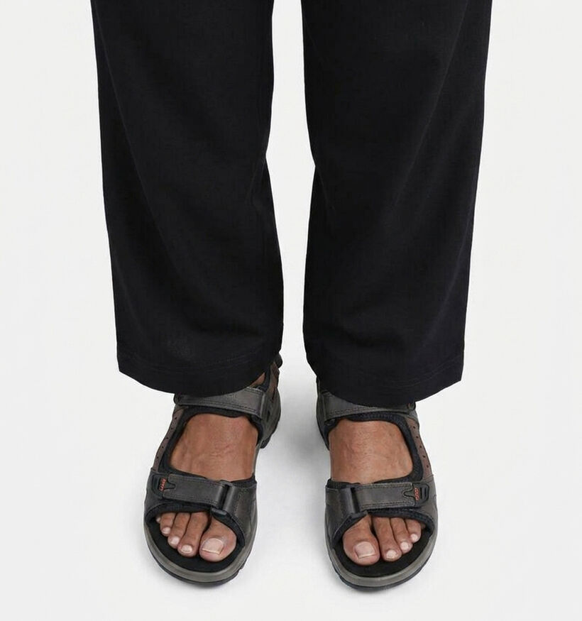 G-Comfort Bruine/Zwarte Sandalen voor Steunzolen voor heren (368949) - geschikt voor steunzolen
