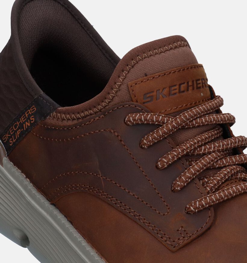 Skechers Garza Gervin Slip-ins en Cognac pour hommes (334158)