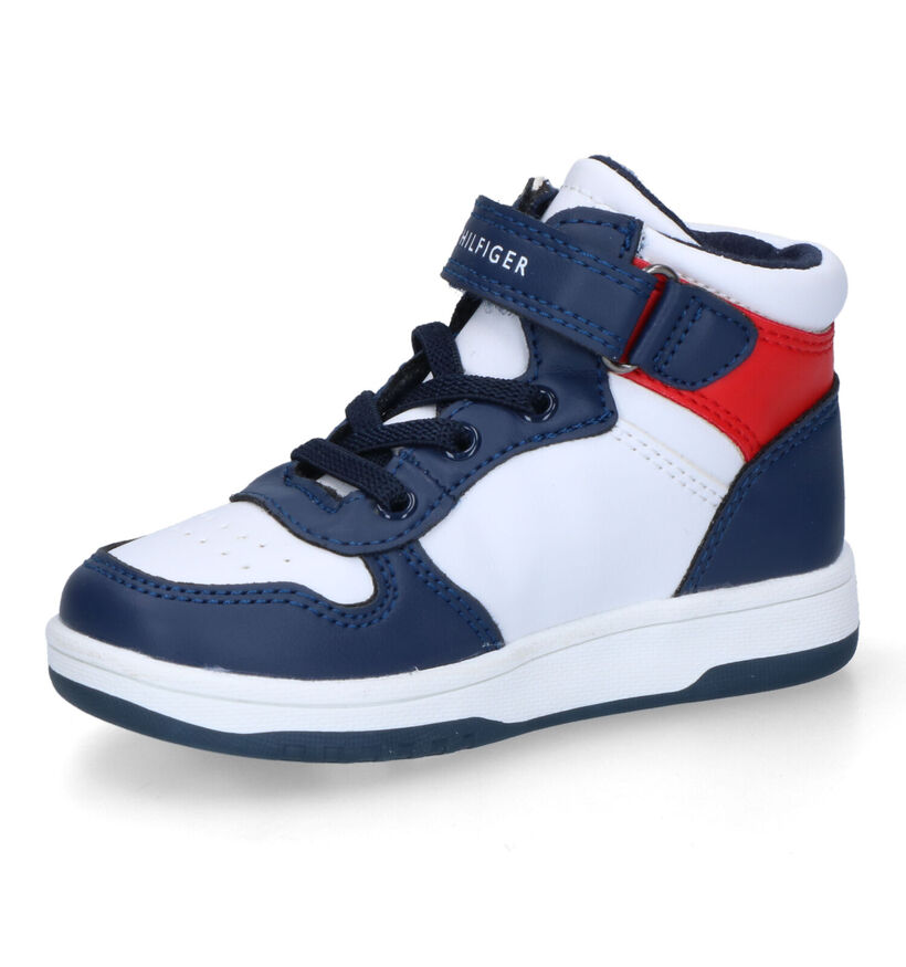 Tommy Hilfiger Blauw/Witte Hoge Sneakers voor jongens (312038)