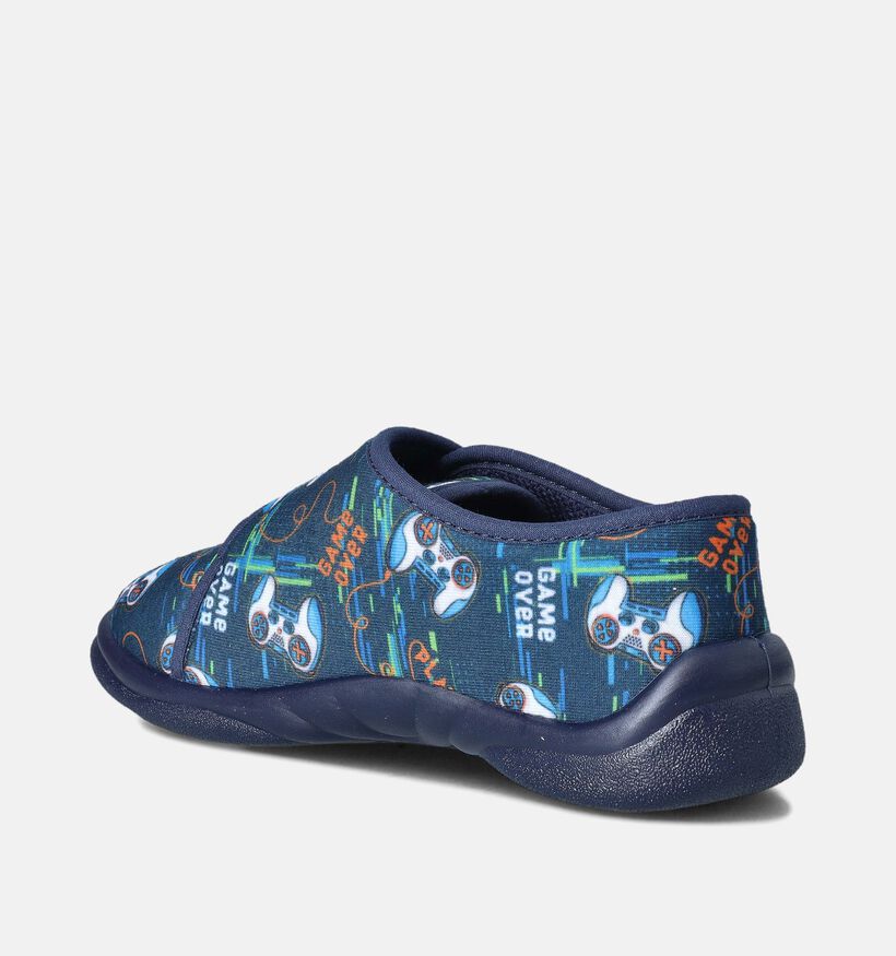 Milo et Mila Pantoufles en Bleu Foncé pour filles, garçons (358493) - pour semelles orthopédiques