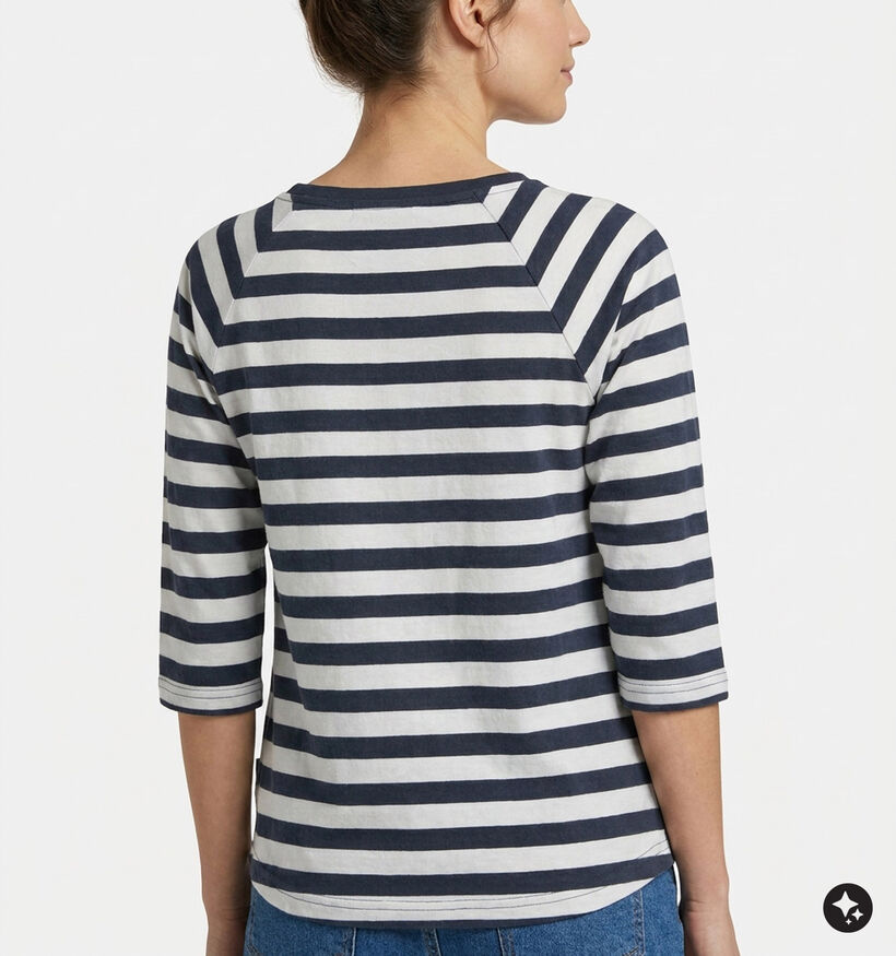 Elbsand Celin Blauwe T-shirt met Lange Mouwen voor dames (381270)