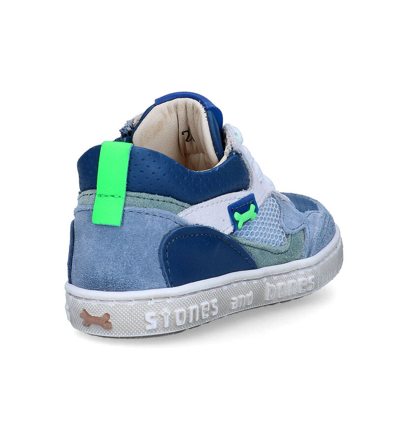 STONES and BONES Milp Blauwe Babyschoenen voor jongens (322111) - geschikt voor steunzolen