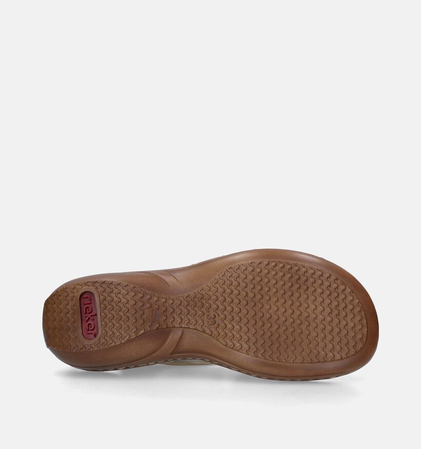 Rieker Beige Platte sandalen voor dames (339112)