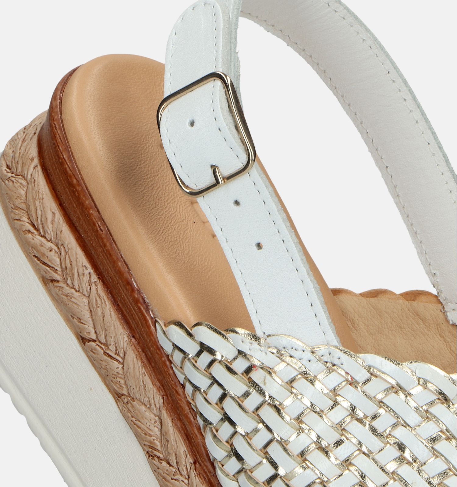 River Woods Ophelie Witte Plateausandalen Dames Sandalen Online op TORFS.BE