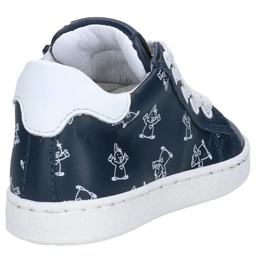 Bumba Donkerblauwe Sneakers in leer (266031)