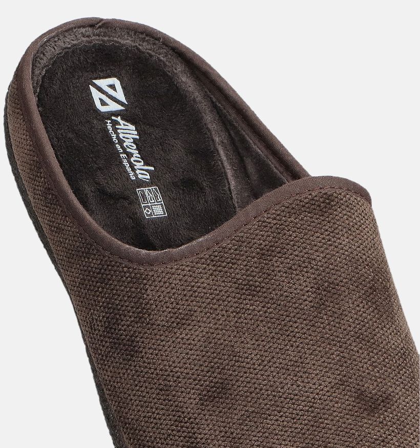 Alberola Pantoufles en Marron pour hommes (365481)
