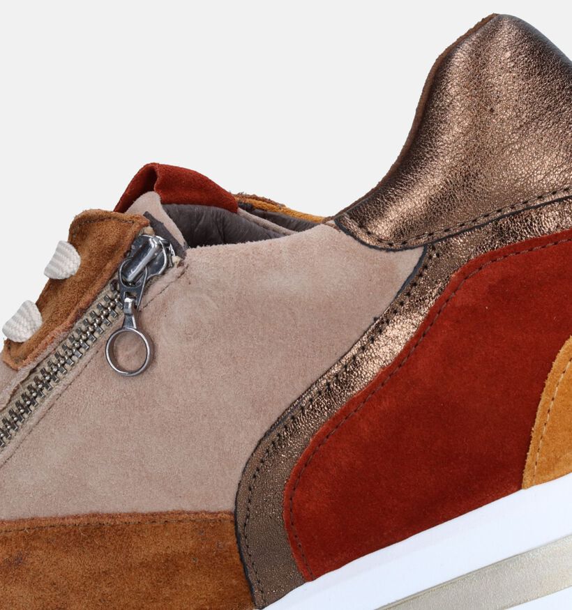 Softwaves Cognac Sneakers voor dames (332681) - geschikt voor steunzolen