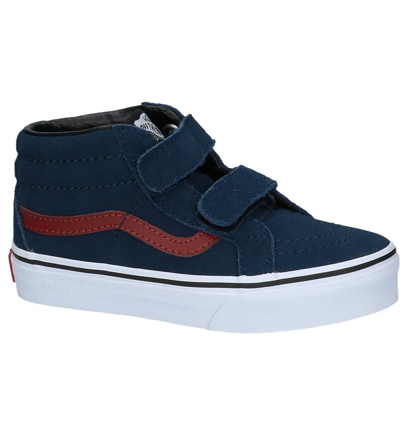 Blauwe Hoge Skate Sneakers Vans SK8 Mid Reissue in daim (207927)