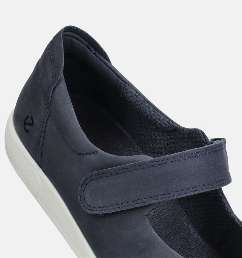 ECCO Soft 2.0 Mary-Jane Blauwe Ballerina's voor dames (369799) - geschikt voor steunzolen