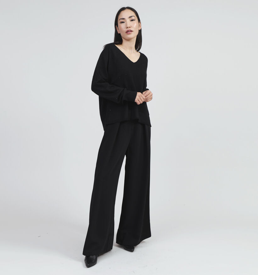 Orfeo Babeth Zwarte Trui met V-hals voor dames (354529)