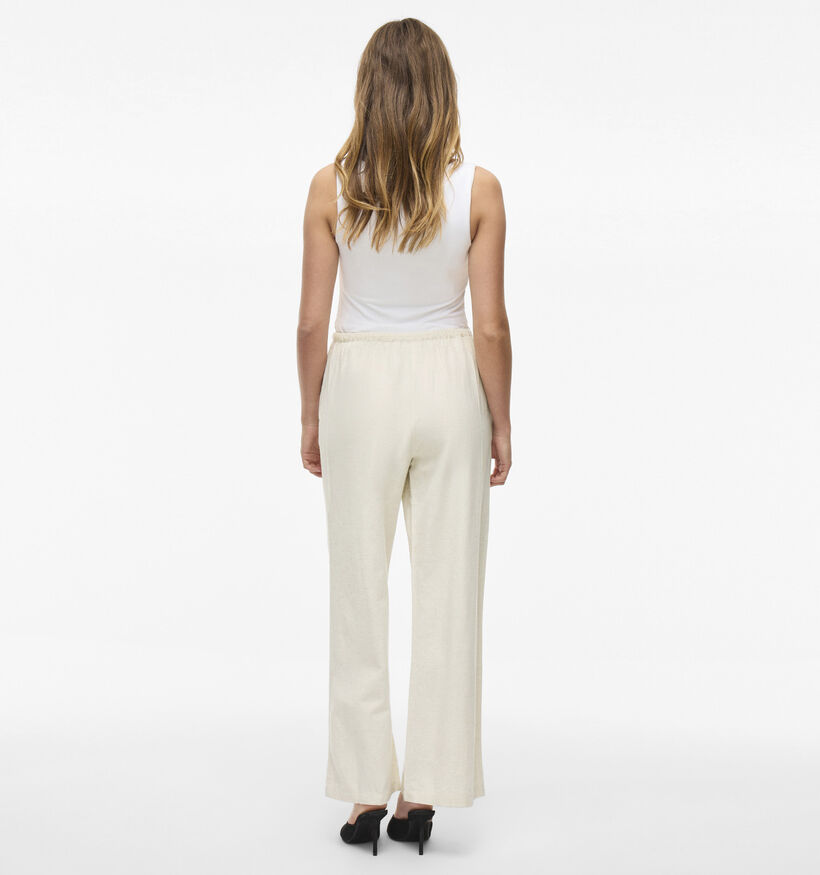 Vila Prisilla Pantalon classiques en Beige pour femmes (368062)