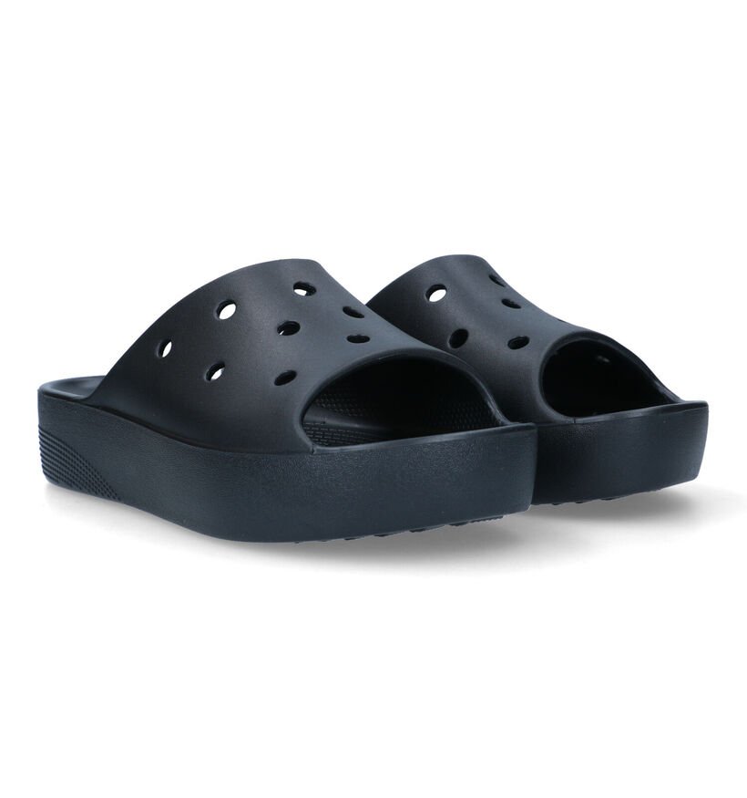 Crocs Classic Platform Zwarte Slippers voor dames (322209)