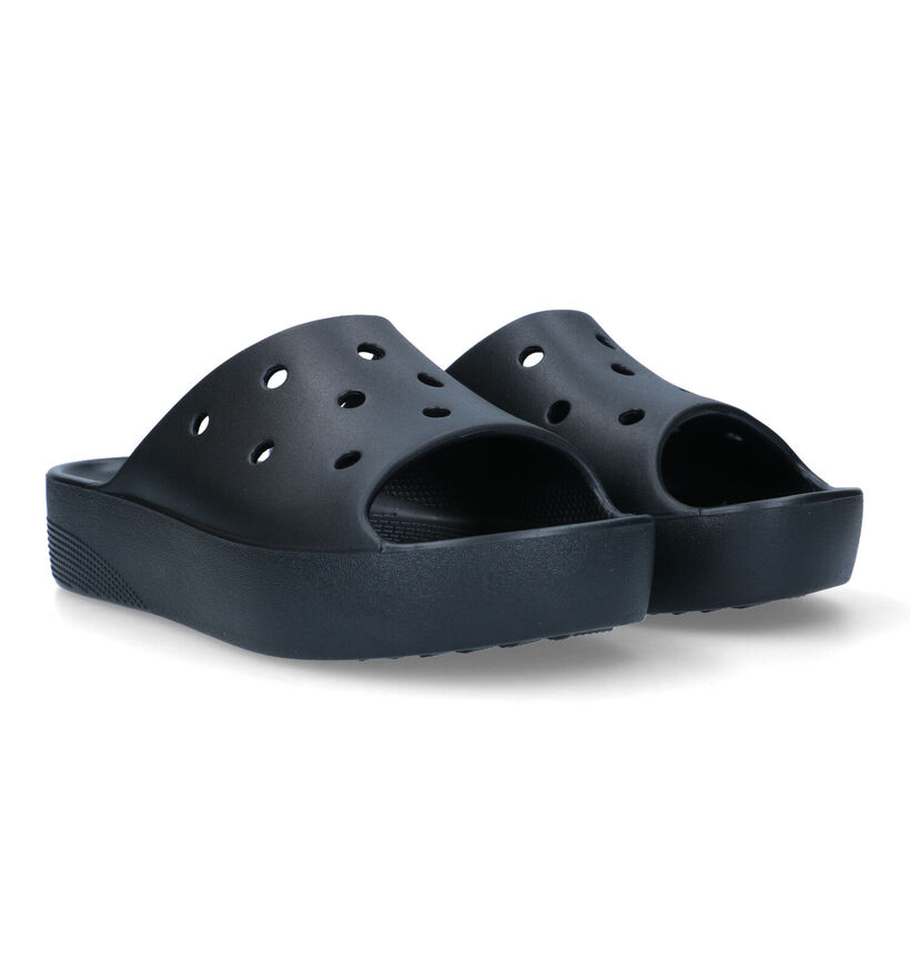 Crocs Classic Platform Nu-pieds en Noir pour femmes (322209)