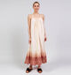 Rue Mazarine Playa Beige/Oudroze Lange Jurk voor dames (375870)