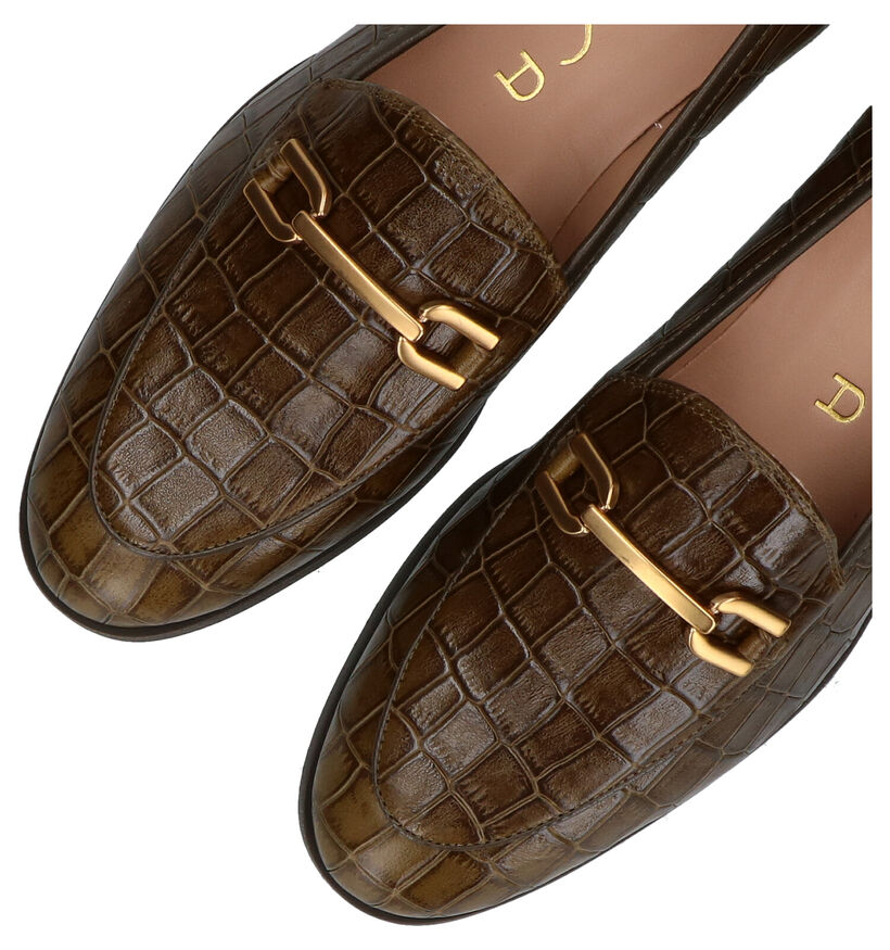 Unisa Daimiel Bruine Loafers in leer (283297)