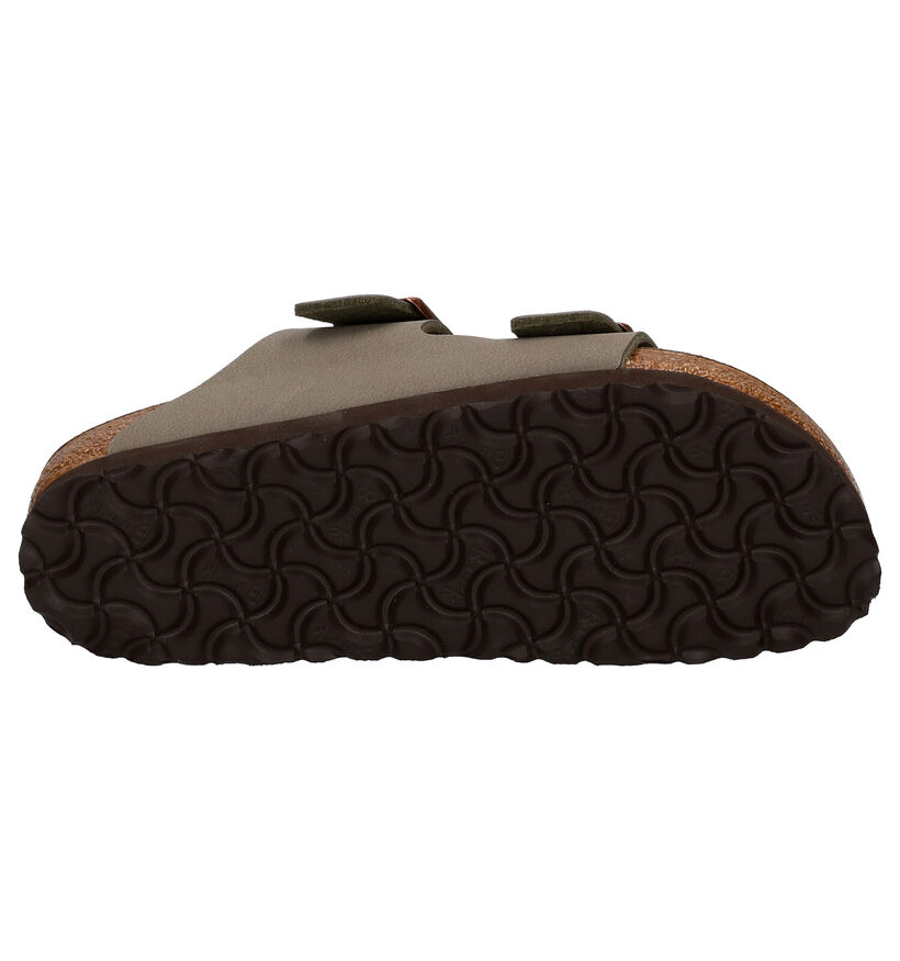 Birkenstock Arizona Birko Flor Nu-pieds en Noir pour garçons (338071)