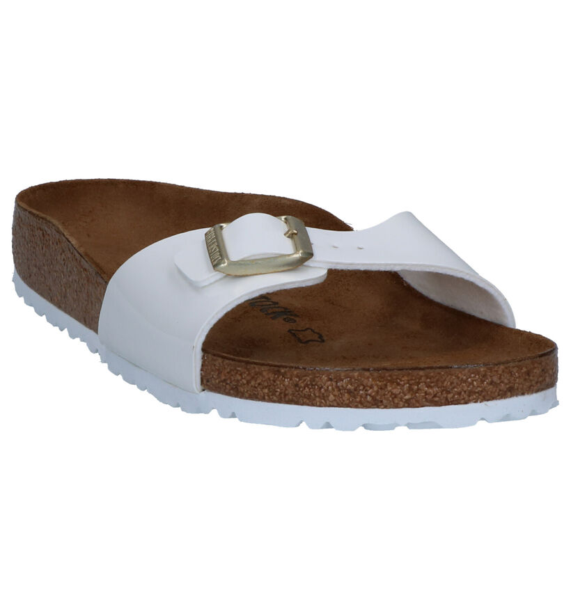 Birkenstock Madrid Rode Slippers in kunstleer (322644)