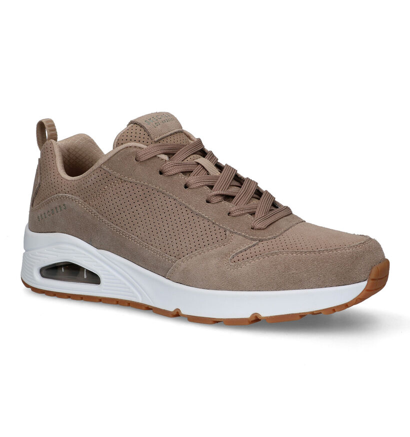 Skechers Uno Baskets en Beige en nubuck (322940)