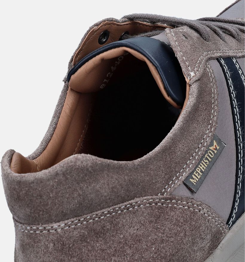 Mephisto Vito Velsport Taupe Veterschoenen voor heren (354521) - geschikt voor steunzolen