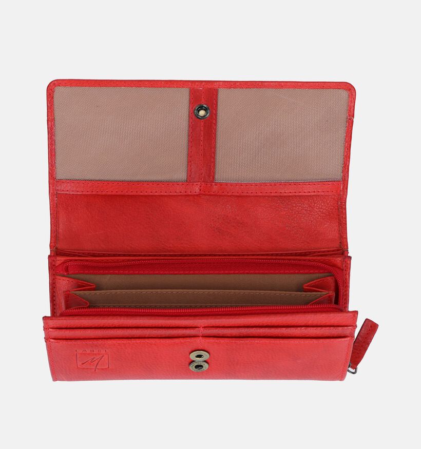 Label M Porte-monnaie à rabat en Rouge pour femmes (349930)