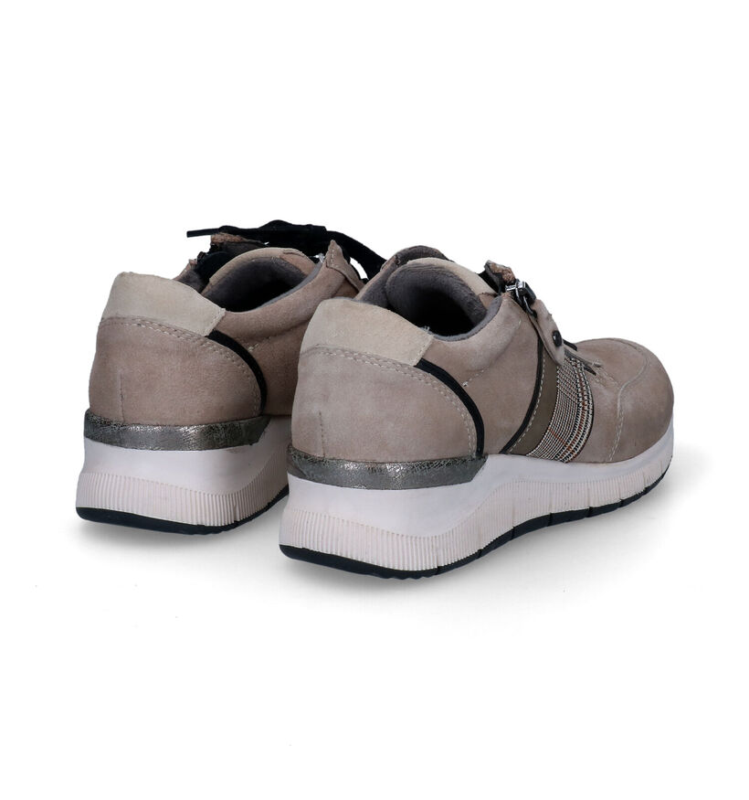 Tamaris Comfort Taupe Sneakers in nubuck (317965)