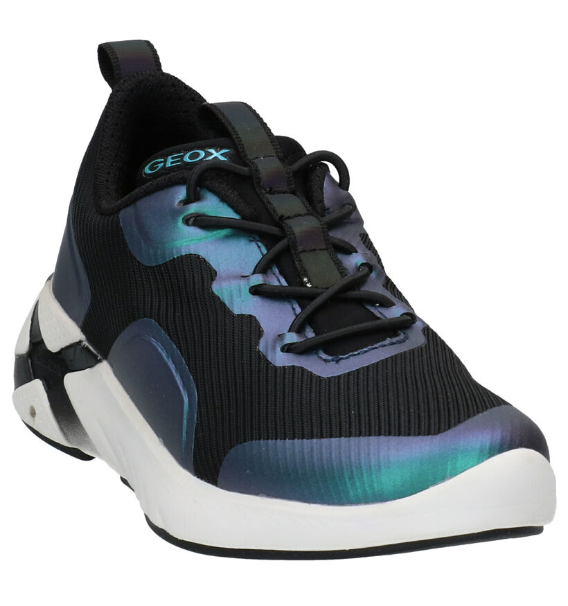 Geox Playkix Blauwe Sneakers voor jongens, meisjes (284101) - geschikt voor steunzolen