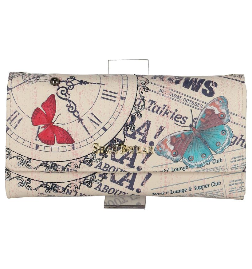 Shagwear Vintage Time Piece Beige Clutch Tasje in kunstleer (232855)