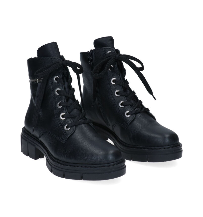 Rieker Zwarte Boots in leer (299389)