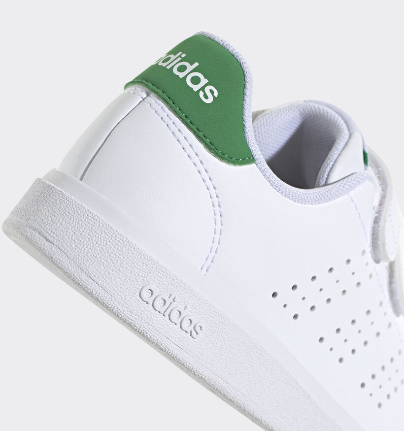 adidas Advantage Base 2.0 Witte Sneakers voor jongens, meisjes (350106)