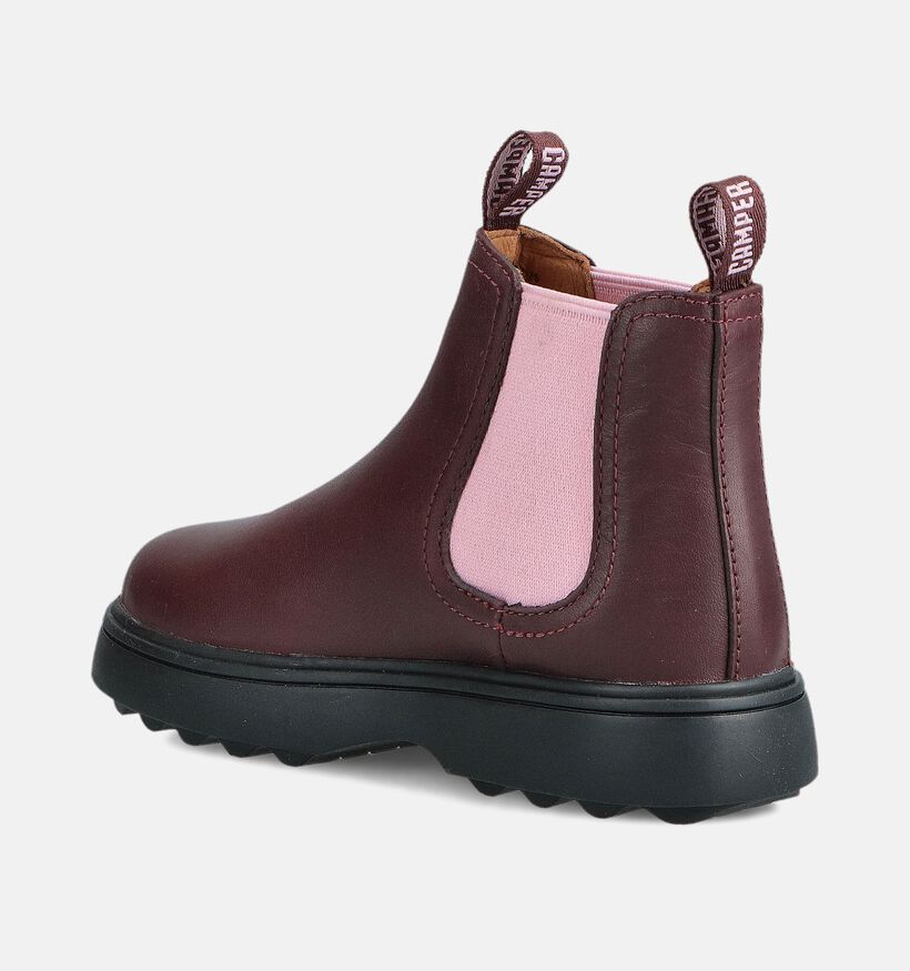 Camper Bottines Chelsea en Bordeaux pour filles (363602)