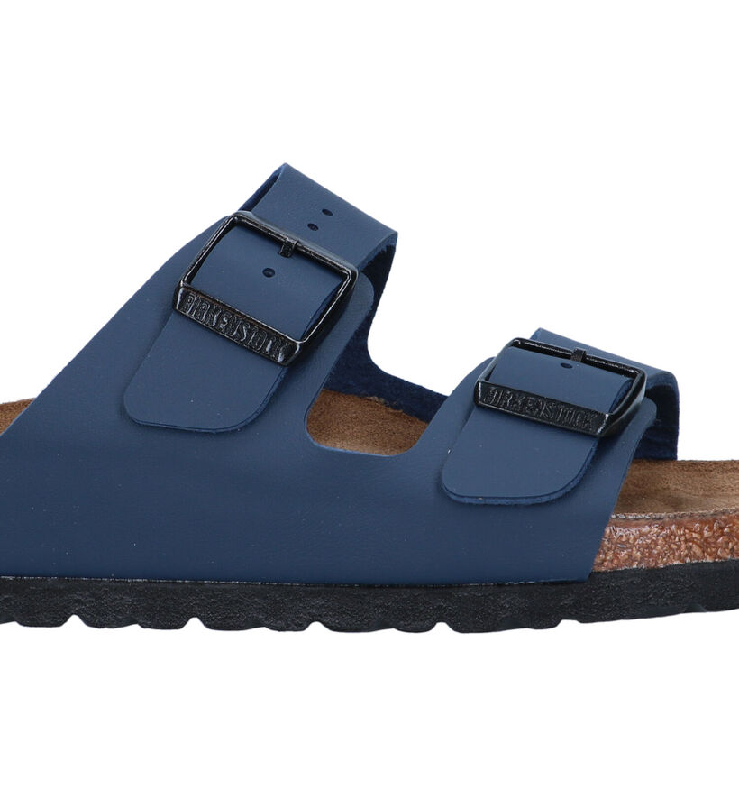 Birkenstock Arizona Birko Flor Nu-pieds en Noir pour garçons (338071)