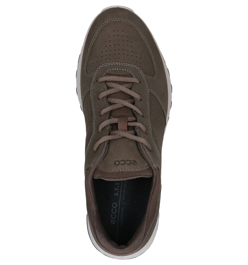 ECCO Exostride Chaussures à lacets en Taupe en cuir (306679)