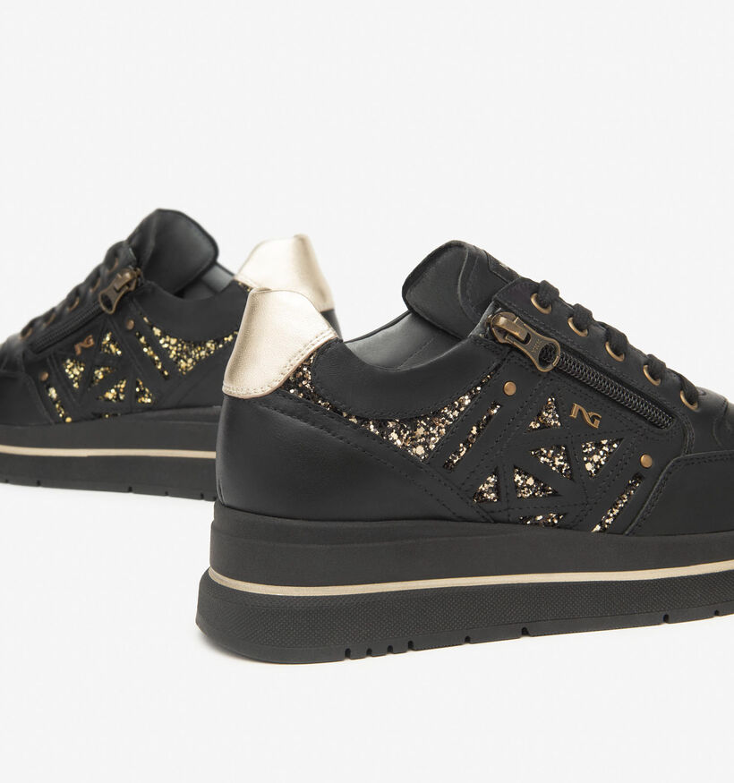 NeroGiardini Zwarte Sneakers voor dames (361712) - geschikt voor steunzolen