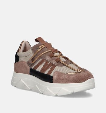 Tango Sneakers Zwart/Bruin/Taupe