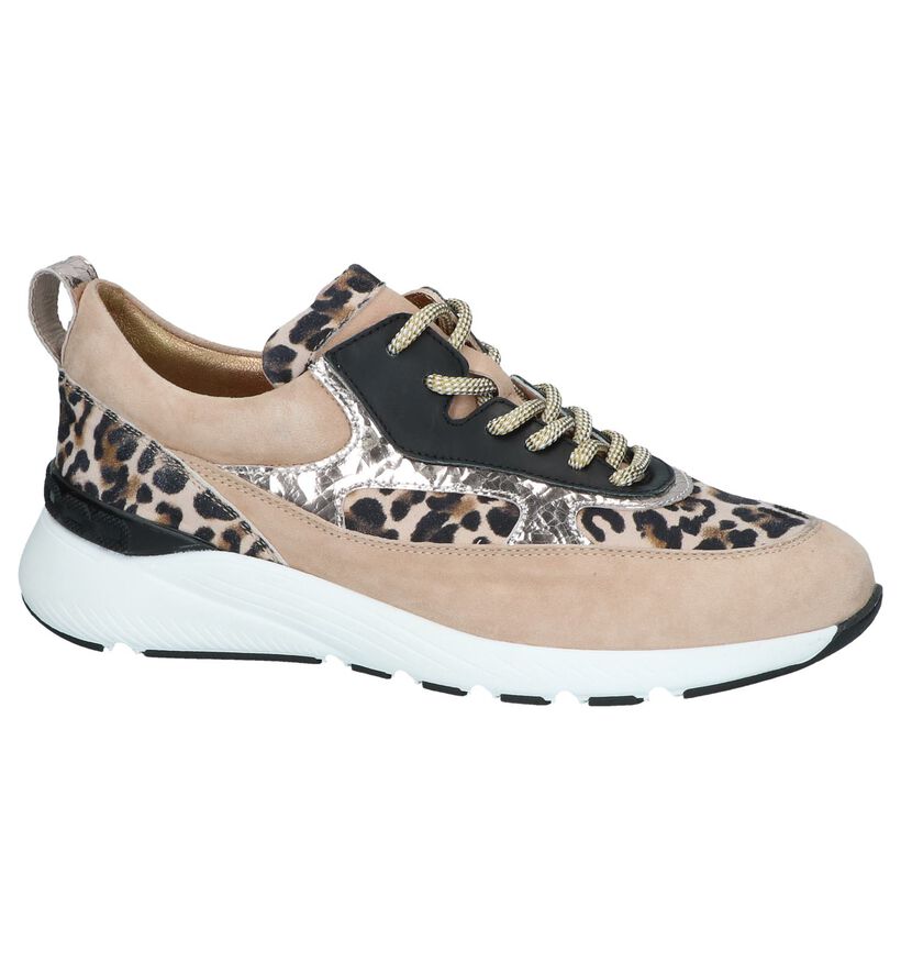 Beige/Zwarte Sneakers Maripé in daim (248828)