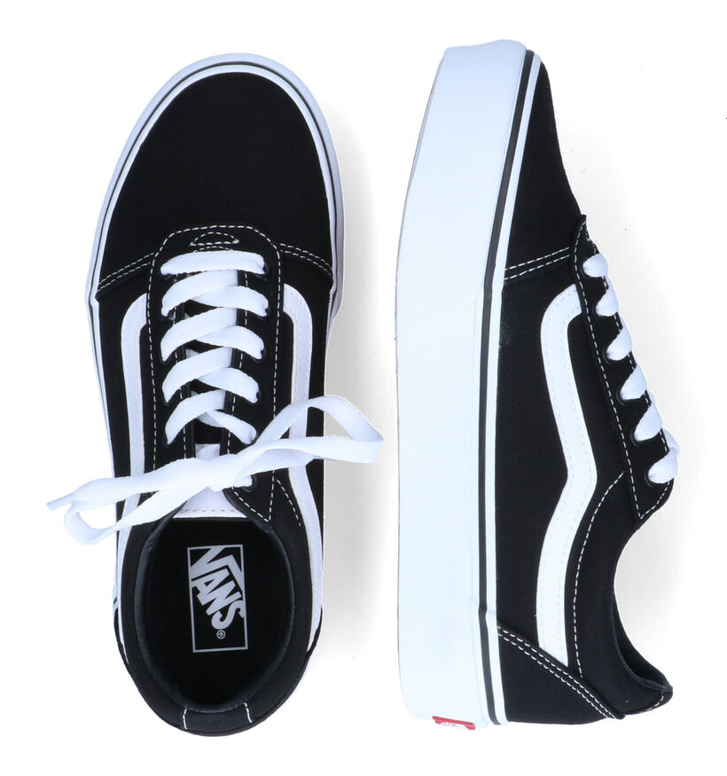 Vans Ward Platform Baskets de skate en Noir pour filles (327970)