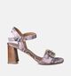 Laurent David Flora Sandales avec talon carré en Rose pour femmes (364411)