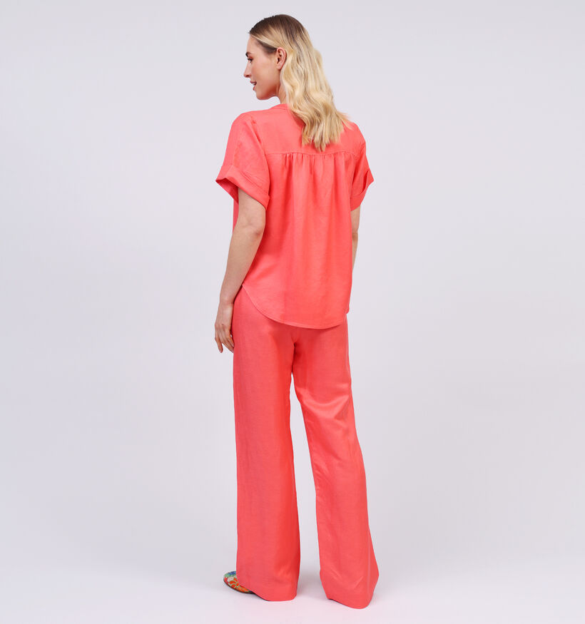 Minus Sabbi Rode Linnen blouse voor dames (354544)