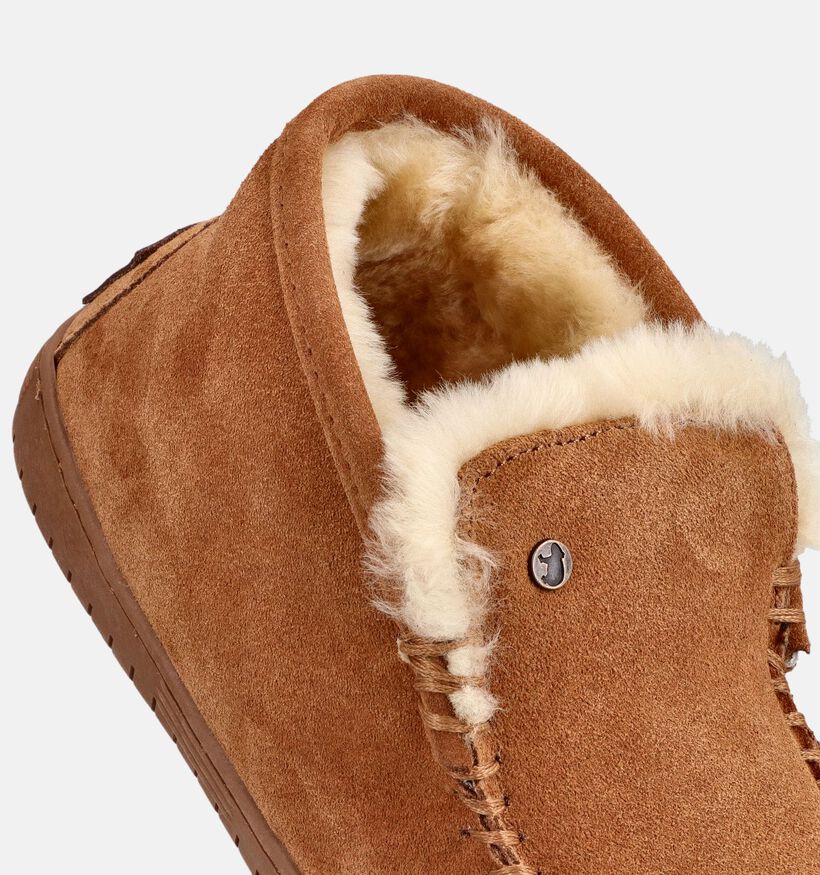 Warmbat Rewan Pantoufles en Cognac pour hommes (379314)